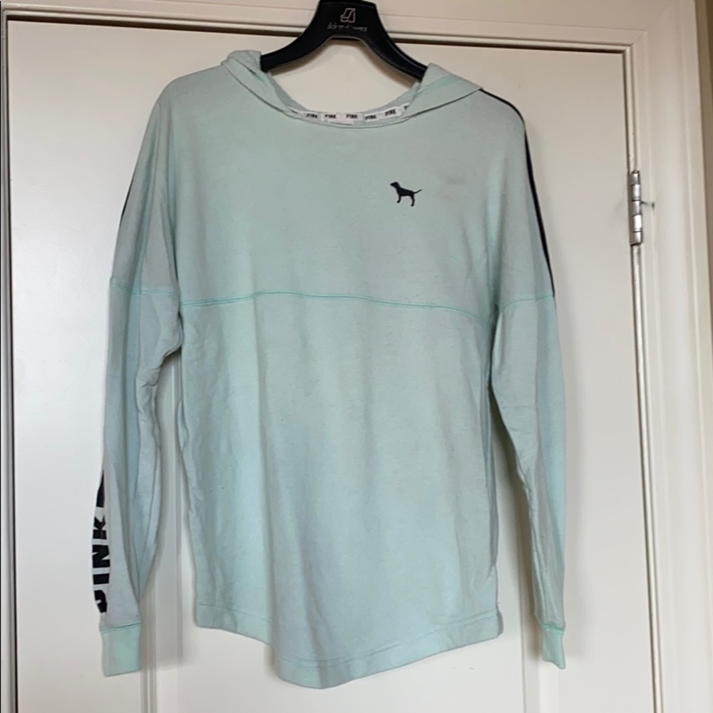 Victorias Secret PINK aqua green hoodie Sz XS